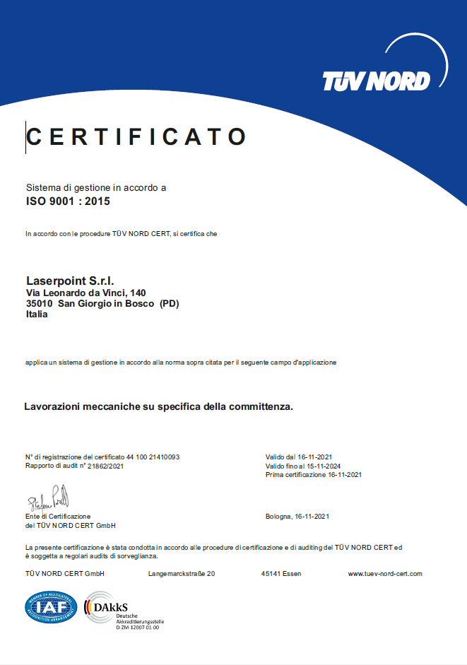 Certificazione ISO 9001